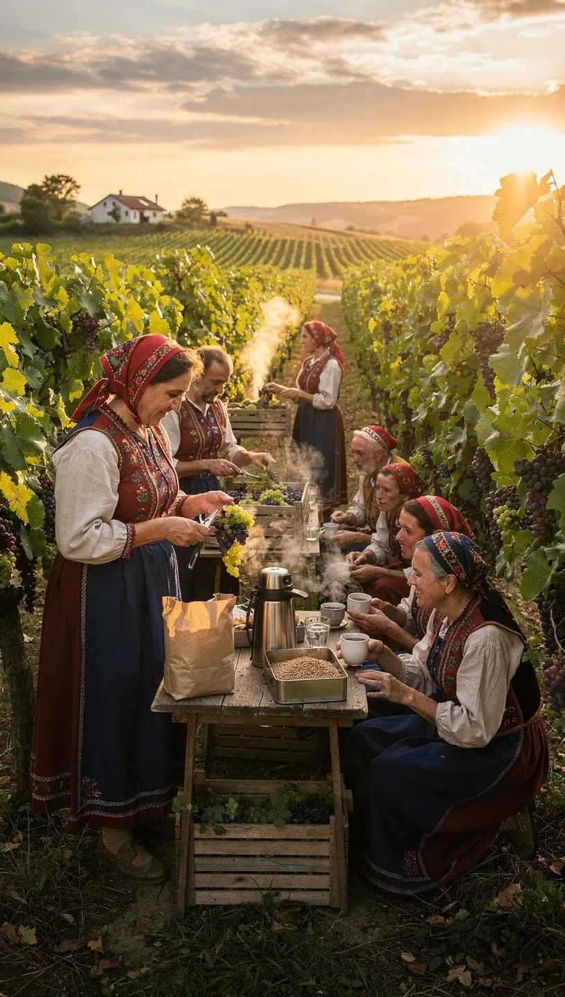 Kásás tea gőzölgő csészében, mellette egy kis kanál.