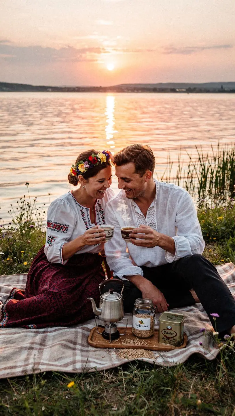 Különféle hajdina tea ízvariációk bemutatása gyönyörű poharakban.